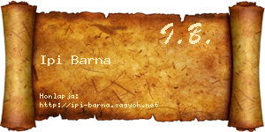 Ipi Barna névjegykártya